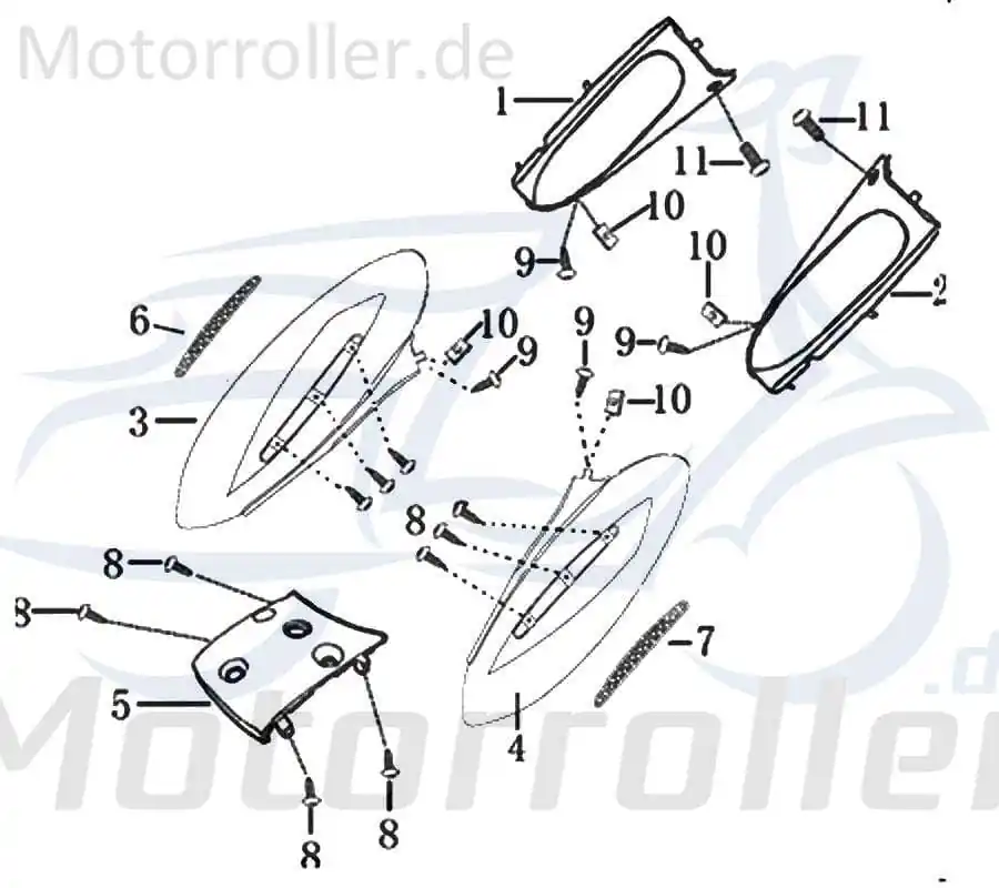 Bestseller Seitenverkleidung links titaniumsilber Seitenteil 1020229-1(178)