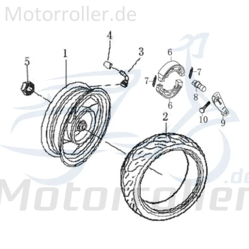 Rabatt Hinterradfelge Jonway 1040202-1(128)