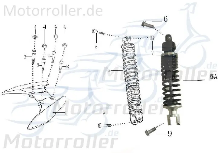Markenware Stoßdämpfer Federbein Jonway 1100804-1(114)