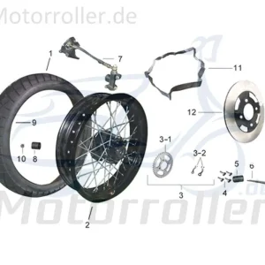 Kreidler DICE CR 125i Hinterrad Felge silber 780123 Rad hinten Motorrad Original Ersatzteil Abverkauf