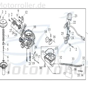 Top-Seller Kreidler Flory 125 Classic Kaltstartventil 742205 E-Choke Kaltstartautomatik Kolbenstarter Chokeventil Startautomatik Vergaser Motorroller Scooter