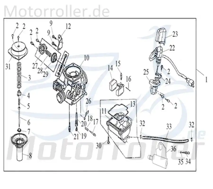Top-Seller Kreidler Flory 125 Classic Kaltstartventil 742205 E-Choke Kaltstartautomatik Kolbenstarter Chokeventil Startautomatik Vergaser Motorroller Scooter