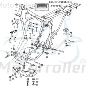 Schnäppchen Rahmen Dice SM/GS 125i Gestell 41100QLY2280