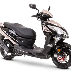 Motorroller Fighter 50 Sport RXL-R schwarz-silber 45 km/h Euro 5 Scooter Mokick Roller Saisonangebot