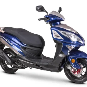 Markenprodukt Motorroller Fighter 50 Sport RXL-R blau-silber 45 km/h Euro 5 Scooter Mokick Roller