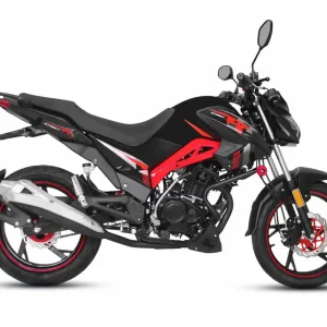 Motorrad Fighter 125 SR-S schwarz-rot Euro 5 125ccm Schaltmoped Leichtkraftrad Rabatt