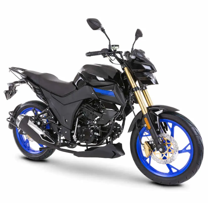 Motorrad Fighter 50 DV-RS blau 45 km/h Euro 5 Schaltmoped Mokick Bestseller