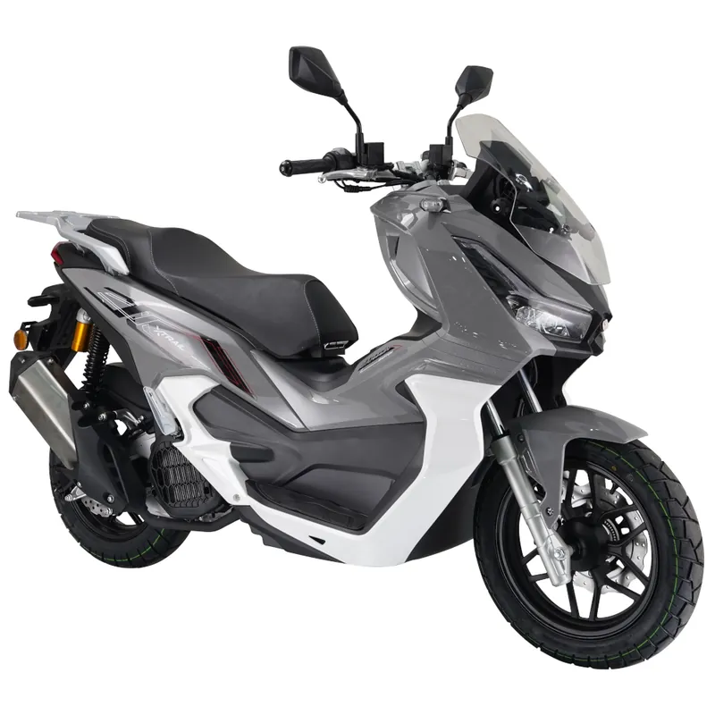 Motorroller Fighter 125 XT grau Euro 5 100 km/h Scooter Roller Leichtkraftrad 125er Wochenendangebot