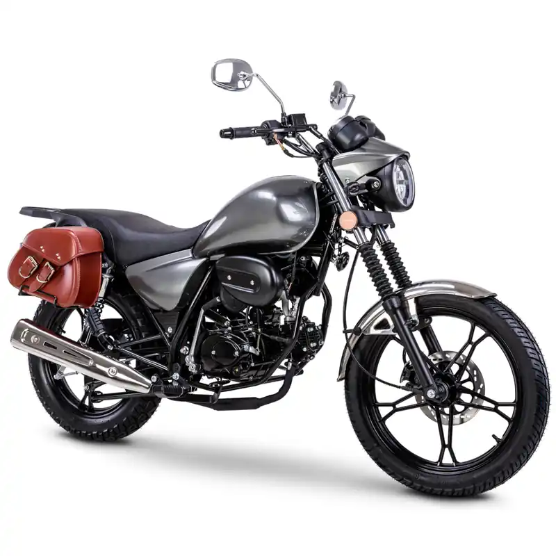 Online Kaufen Motorrad Fighter 50 S-RS silber 45 km/h Euro 5 Schaltmoped Mokick