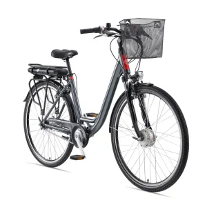 E-Bike Telefunken RC657 Multitalent Elektrofahrrad City-Pedelec anthrazit 28" RH 49cm E-Fahrrad Citybike Highlight