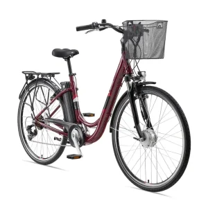 Solange Der Vorrat Reicht E-Bike Telefunken RC822 Multitalent Elektrofahrrad City-Pedelec weinrot 28" RH 48cm E-Fahrrad Citybike