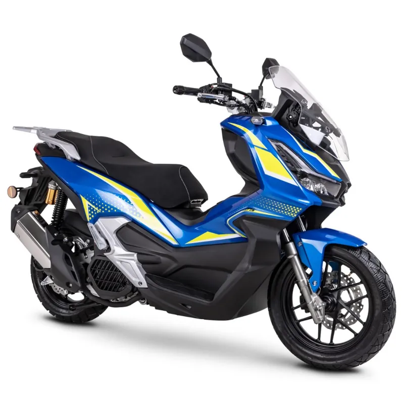 Motorroller Fighter 125 XT-R blau Euro 5 100 km/h Scooter Roller Leichtkraftrad 125er Versand Am Gleichen Tag