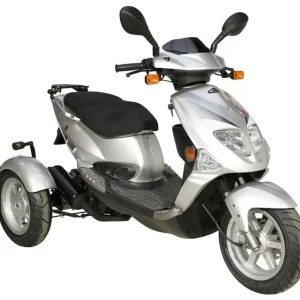 Saisonangebot PGO TR3 45 km/h silber Dreiradroller Gebraucht Trike Dreiradscooter 3-Rad