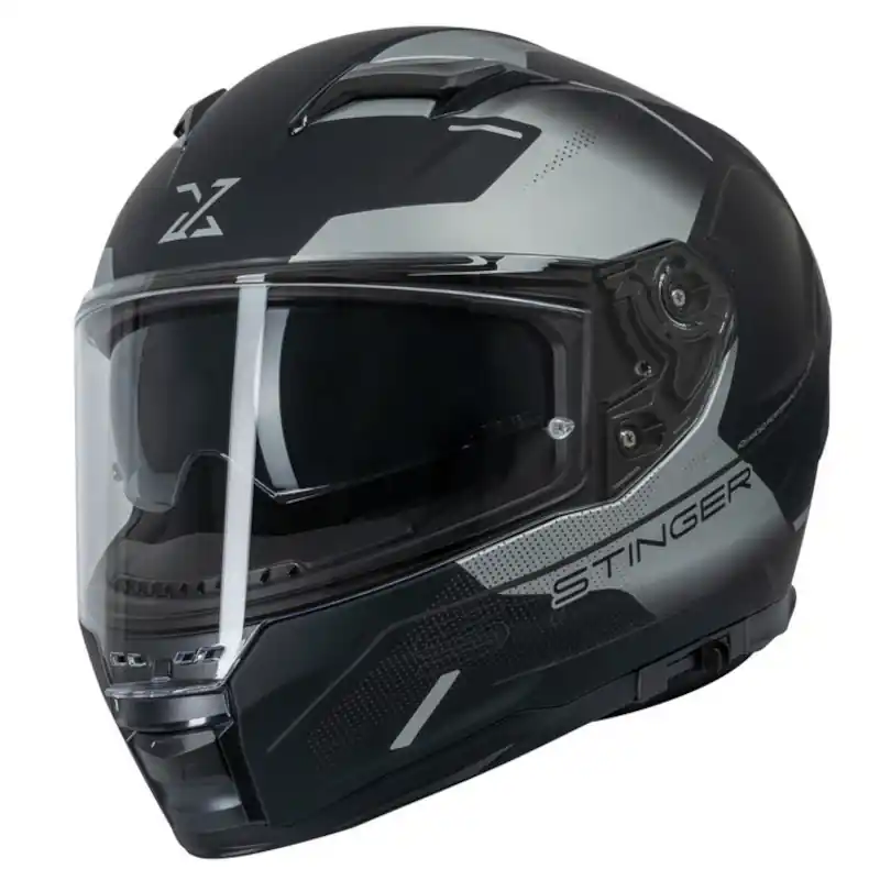 Angebot Helm "SX-82.03/R1" Integralhelm schwarz-silber matt Gr. 61/62/XL Motorradhelm Rollerhelm Scooterhelm Schutzhelm Sturzhelm