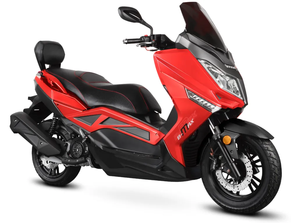 Top-Preis Motorroller Firejet 125 BMAX rot Euro 5 mit Topcase Scooter Roller 125 ccm 4 Takt1