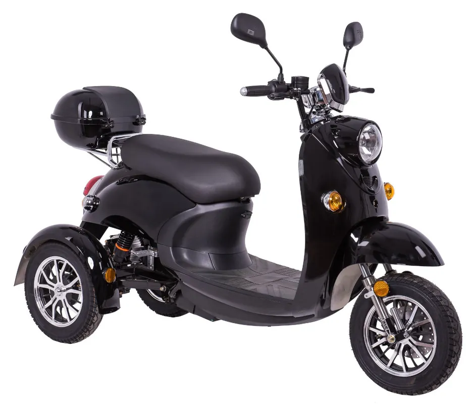 Dreirad Scoody E Trike ZT-63B 25 km/h schwarz Graphen-Akku 650 Watt Elektroroller E-Scooter E-Roller Dreiradroller Sonderangebot