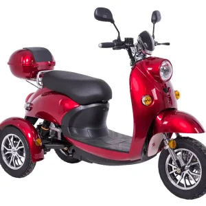 Dreirad Scoody E Trike ZT-63B 25 km/h rot Graphen-Akku 650 Watt Elektroroller E-Scooter E-Roller Dreiradroller Direktkauf