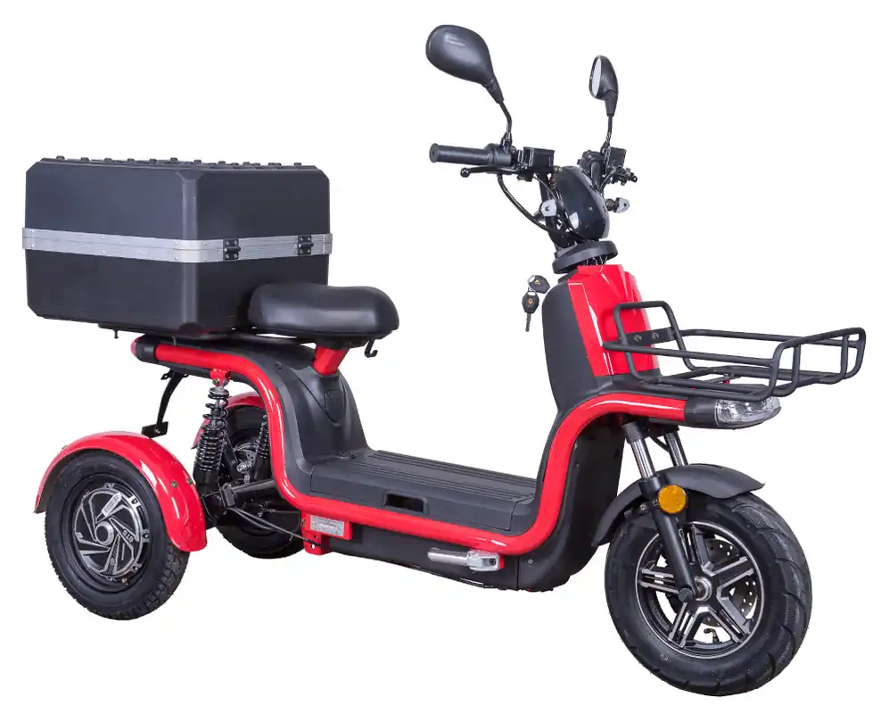 Neu Im Sortiment Dreirad Scoody E Trike ZT-29A 45 km/h rot 2x800 Watt Lithium-Ionen Elektroroller E-Scooter E-Roller Dreiradroller
