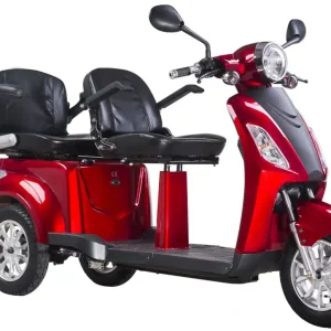 Dreirad Scoody E Trike ZT-18 25 km/h rot Bleisäure-Akku 1000 Watt Elektroroller E-Scooter E-Roller Dreiradroller Zweisitzer Bestpreis