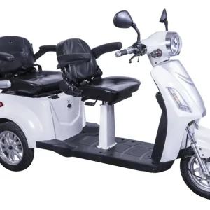 Dreirad Scoody E Trike ZT-18 25 km/h weiß Graphen-Akku 1000 Watt Elektroroller E-Scooter E-Roller Dreiradroller Zweisitzer Finale Aktion