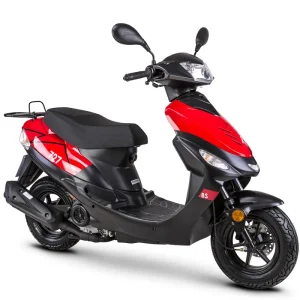 Motorroller GMX 460 Sport R 727 BS 45 km/h 12 Zoll schwarz-rot Euro 5 Mokick Roller Scooter Sonderaktion