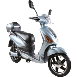 Knallerangebot Elektroroller Scoody 25 Classic 2.0 ZT-09C silber-blau 250W 25 km/h Bleisäure-Akku E-Scooter E-Roller Mofa