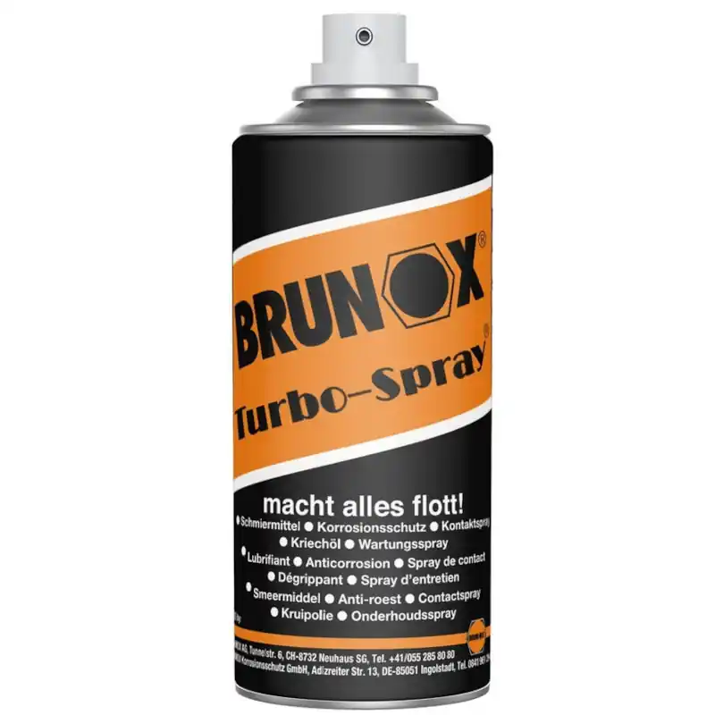 Universalöl Brunox Turbo Spray Schmiermittel Korrosionsschutz Kontaktspray Kriechöl Reinigungsspray Roller Motorrad Moped Finale Aktion
