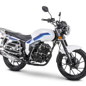 Motorrad Fighter 125 C-RS weiß 90 km/h Euro 5+ Schaltmoped Mokick Kleinkraftrad Bestseller