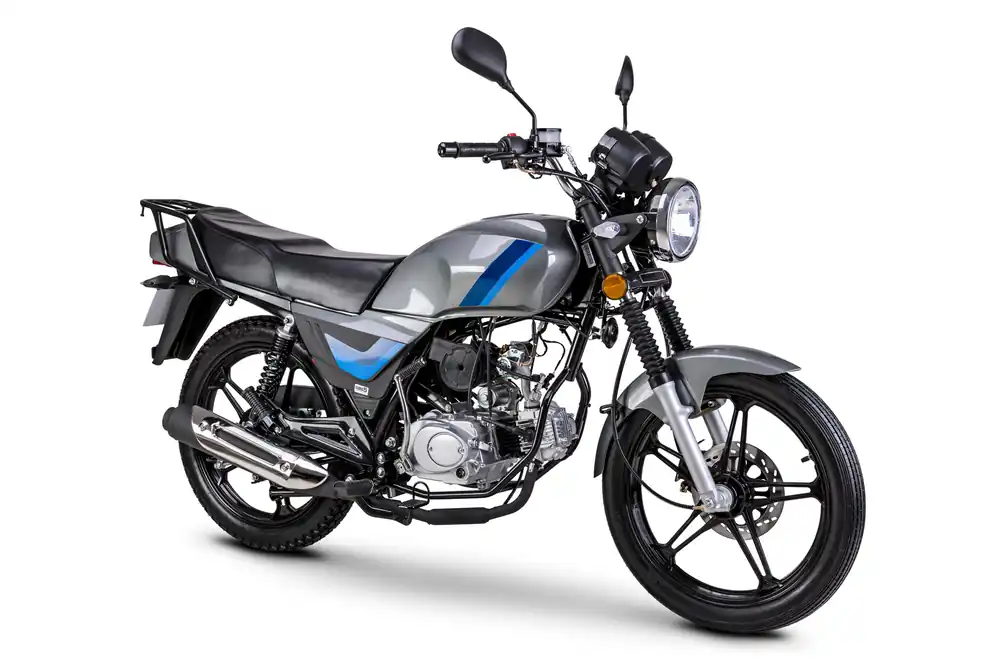 Motorrad Fighter 50 C-RS grau 45 km/h Euro 5 Schaltmoped Mokick Kleinkraftrad Billig