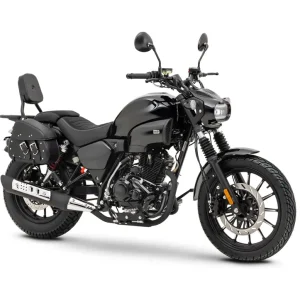 Letzte Chance Motorrad Fighter 125 S-RS schwarz 90 km/h Euro 5+ Schaltmoped Chopper 125ccm 4 Takt Leichtkraftrad Krad Kraftrad