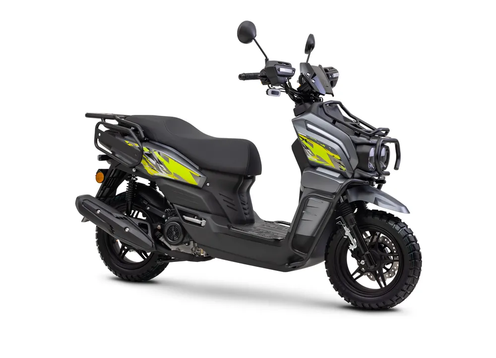 Motorroller Fighter 125 RT grau 85 km/h Euro 5+ Scooter Mokick Roller Ausverkauf