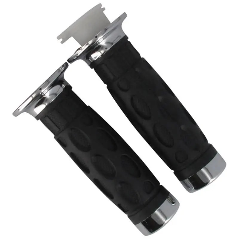 Handgriffgummi Paar Chromendkappe 22-24mm L. 120mm 7003 Bestseller