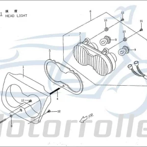 PGO Scheinwerferabdeckung Big Max 50 Frontmaske 50ccm 2Takt Frontverkleidung Scheinwerferverkleidung Lenkerverkleidung 50ccm-2Takt Billig