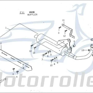 Begrenztes Angebot PGO Träger Schutzblech hinten Big Max 50 Roller 50ccm 2Takt Radabdeckung Halter PGO 50ccm-2Takt Scooter Tornado 50 Ersatzteil Service