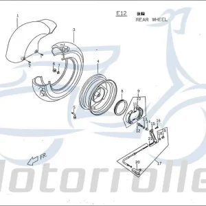 Ausverkauf Bremszug hinten komplett Brems-Leitung PGO P1544401000