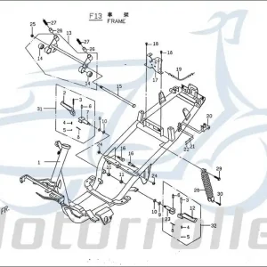 Halter komplett Pedalhebel links P1463010000 Kracherpreis