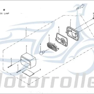 Zertifiziert PGO Reflektor Rücklicht Big Max 50 Katzenauge 50ccm 2Takt Strahler Rückstrahler Seitenreflektor PGO 50ccm-2Takt Scooter Big Max 90