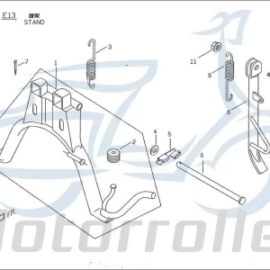 Sichere Zahlung PGO Big Max 90 Hauptständer Standfuß 90ccm 2Takt P1461002000 Zweibeinständer Roller-Ständer Rollerständer Mittelständer Stand-Fuß