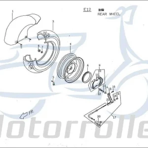 Aktuell PGO Big Max 90 Alufelge hinten Rad 90ccm 2Takt P1407100770 3.5x10 Alurad Aluminiumfelge Scooter Ersatzteil Service Inpektion