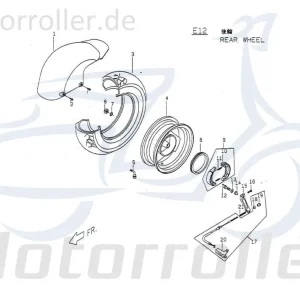Felge hinten Hinterrad PGO P1407100000 Schneller Versand