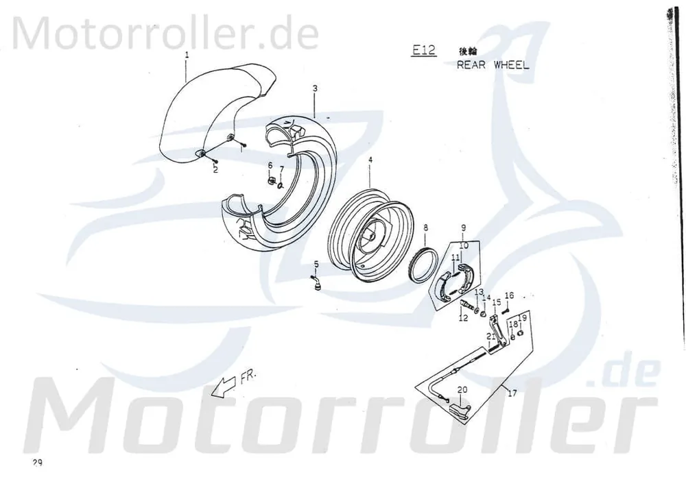 Felge hinten Hinterrad PGO P1407100000 Schneller Versand