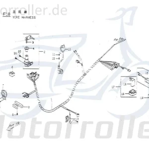 Billig Anlasserrelais komplett Magnetschalter PGO E1581000000