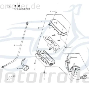 Tachometer komplett Speedometer PGO P15610000001 Top-Preis