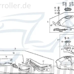 Benzinfilter 5mm Anschluss Kraftstofffilter 16910-CB2-0050 Spritfilter Kraftstoff-Filter Benzin-Filter Gasoline-Filter Sprit-Filter Markenprodukt
