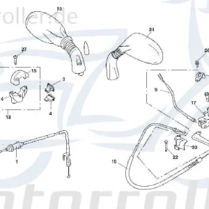 Bestseller Lichtschalter Bremslicht hinten Daelim Knopf 125ccm 4Takt Ausschalter Einschalter Scheinwerferschalter Licht-Schalter 100ccm-2Takt