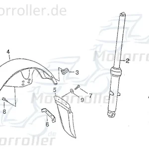 Neue Ware Baotian BT49QT-9 4T Kugelring 50ccm 4Takt BT50QT-9-080403 Lagerring Lagerschale Kugelagerlring unten Scooter Ersatzteil Service