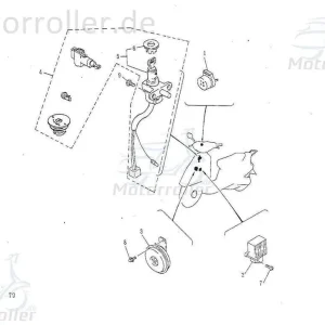 Baotian BT49QT-9 4T Rücklicht 50ccm 4Takt BT50QT-9-181100 mit orang.Blinkergl. Rückstrahler Rück-Leuchte Rückleuchteneinheit Scooter Letzte Chance