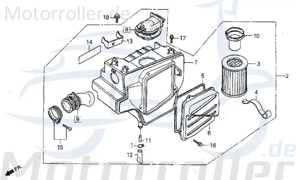 Daelim VC 125 Luftfilter Roller 125ccm 4Takt 17213-BA7-9000 Luftfilterkasten Luft-Filter Luftfiltergehäuse Luftfiltermatte 125ccm-4Takt Begrenztes Angebot