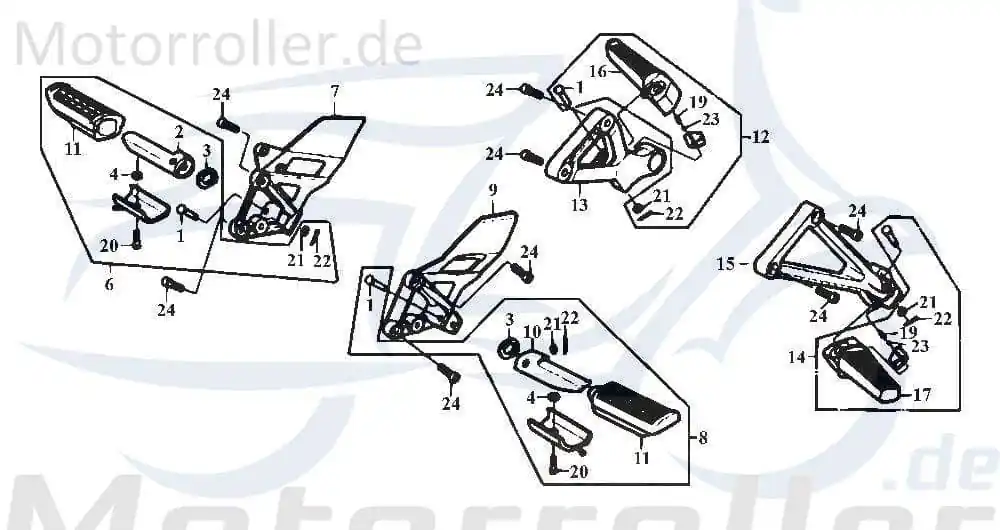 Direktkauf Daelim Roadwin 125 Halter 125ccm 4Takt 50710-BA4-0000 Halterung Haltebügel Halteblech Halte-Blech Halte-Bügel Motorrad Moped Ersatzteil