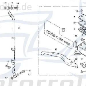 Super-Preis Daelim E-Five 50 Bremshebel 50ccm 2Takt 53175-SA1-0100 Handbremshebel Handbremsgriff Brems-Hebel Bremsarm Brems-Arm Brems-griff Scooter